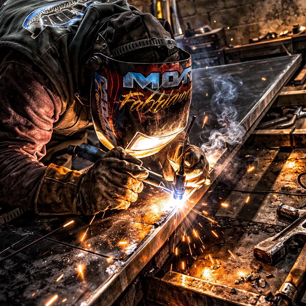 Steel fabrication in progress